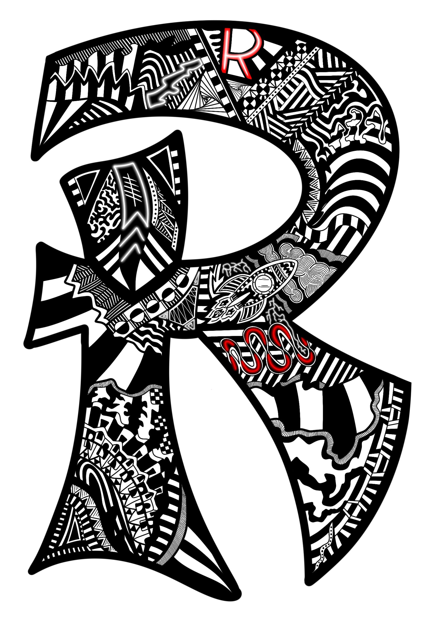 Letter R - Graphic Print