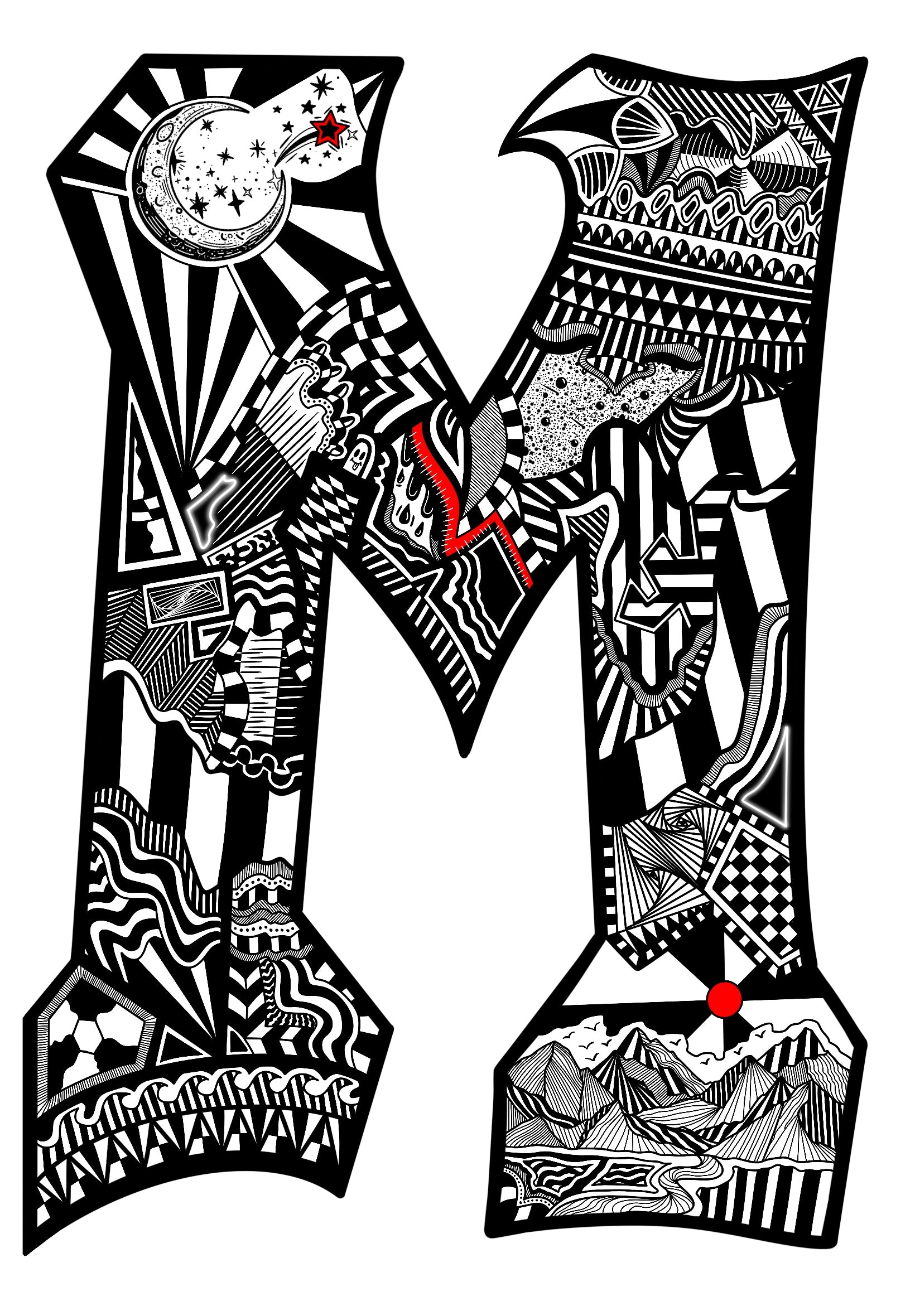 Letter M- Graphic Print