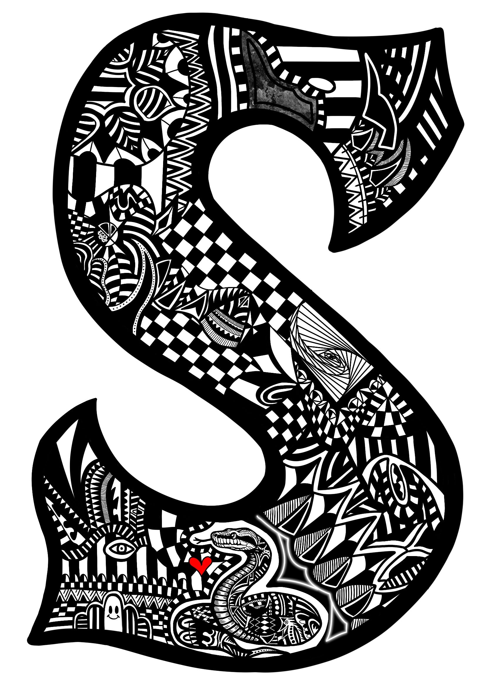 Letter S - Graphic Print