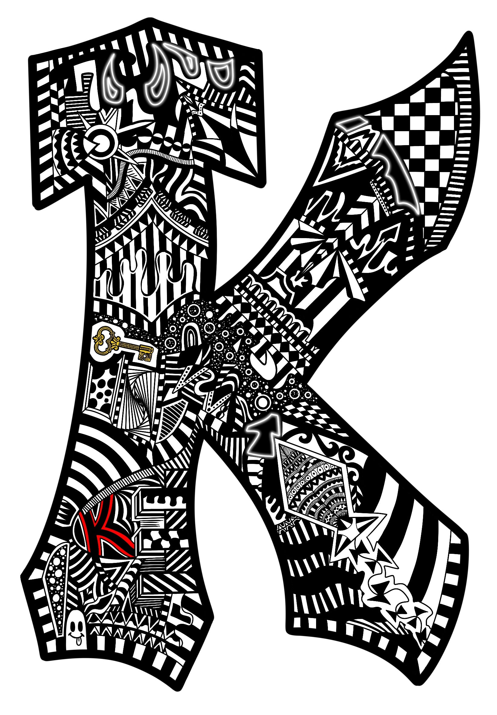 Letter K - Graphic Print