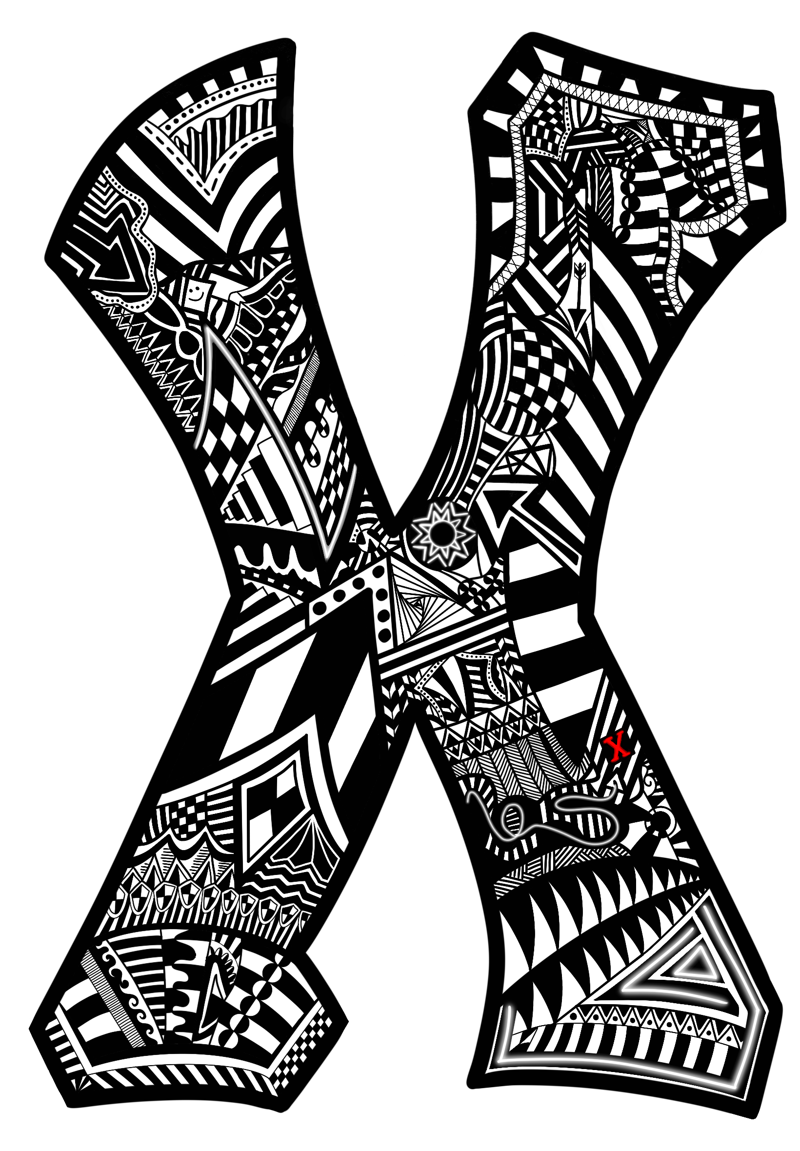 Letter X - Graphic Print
