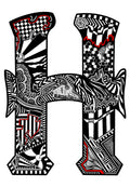 Letter H- Graphic Print