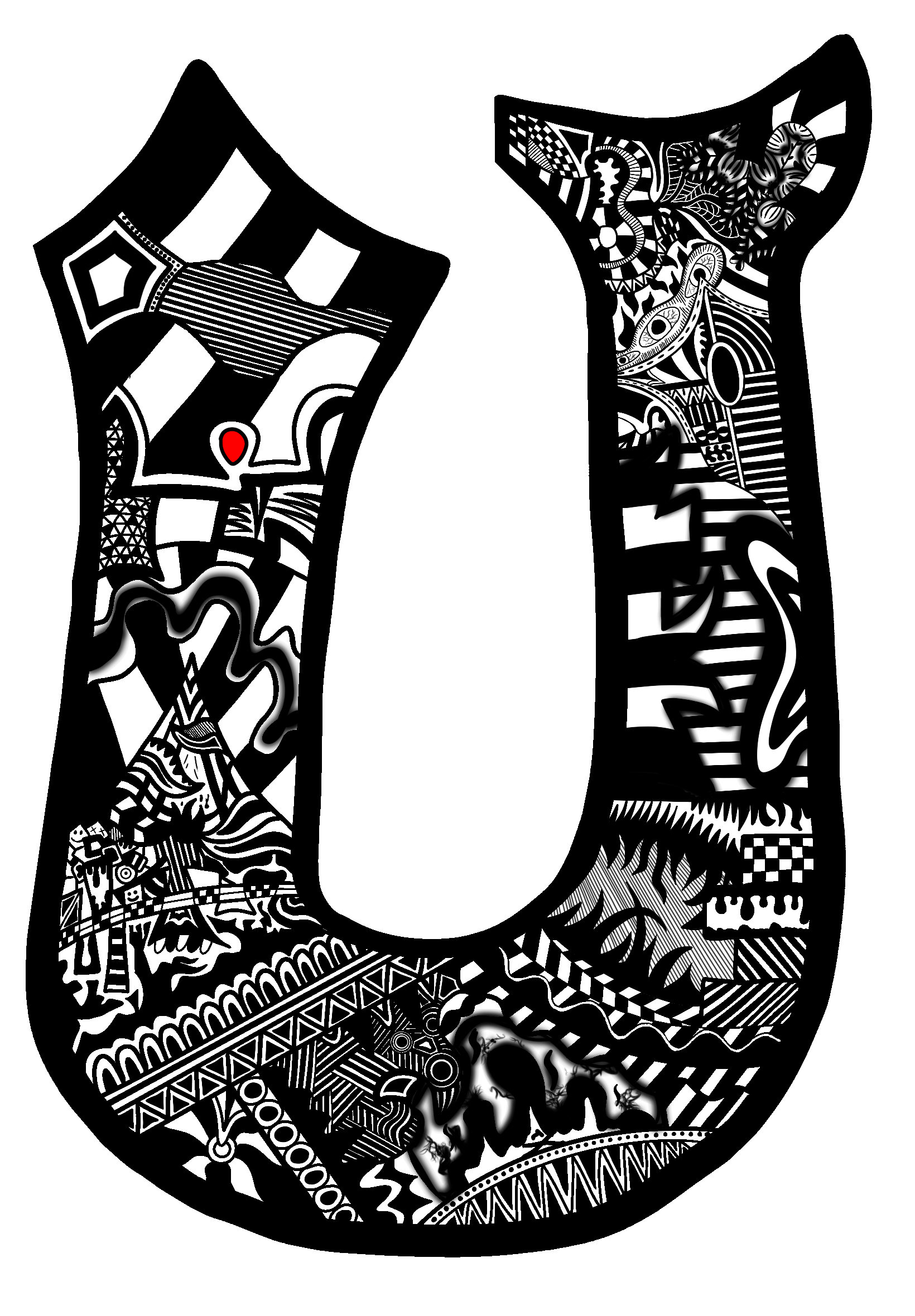 Letter U - Graphic Print