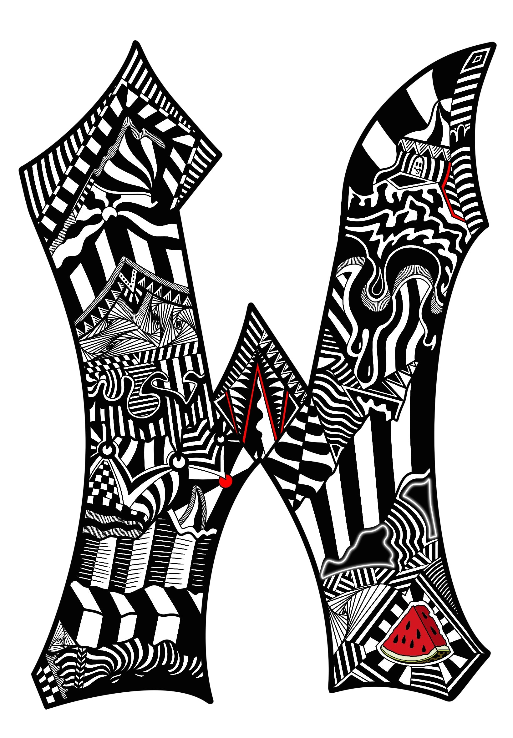Letter W - Graphic Print