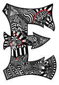 Letter E - Graphic Print