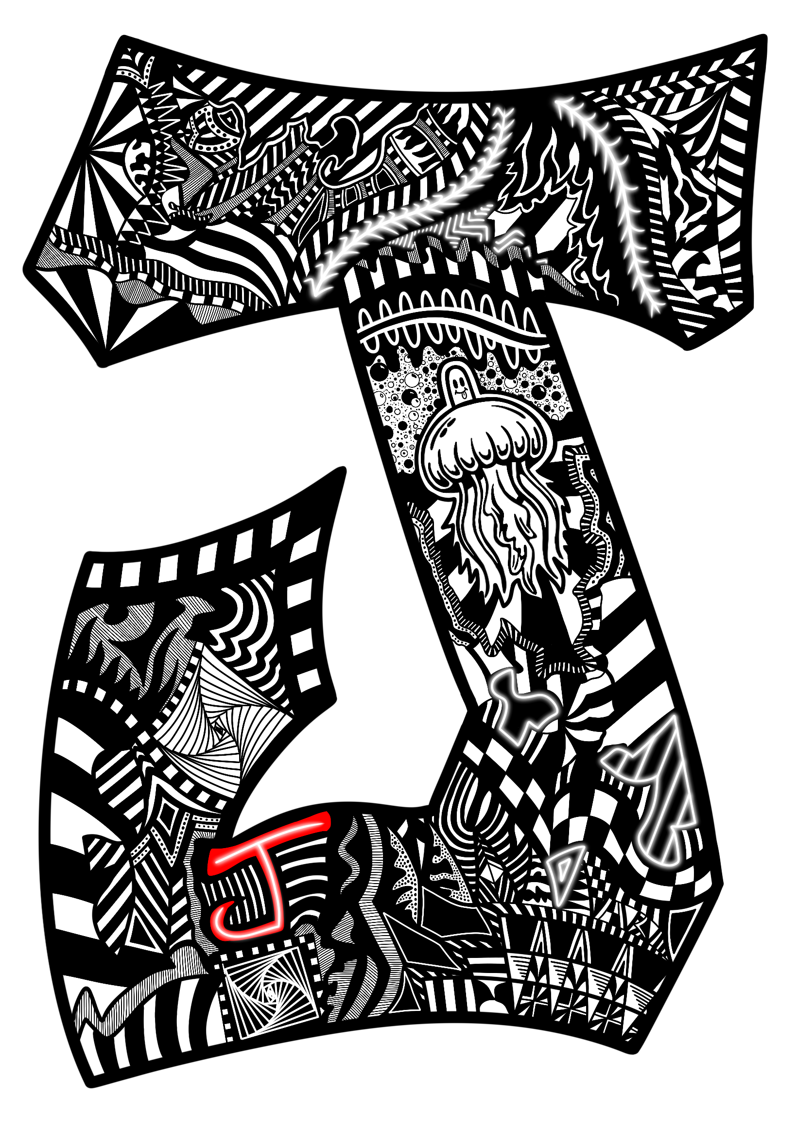 Letter J - Graphic Print